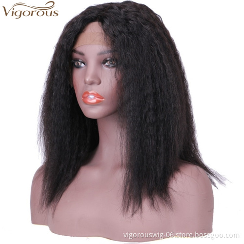 Vigorous 12 Inches Lace Front Human Hair Wigs For Women Pre Plucked With Baby Hair Brazilian 100% Italian Yaki Human Hair Wigs